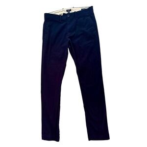 J. Crew Flex Slim Chino Pants Men's Navy Blue Flat Front Casual Dress Pants